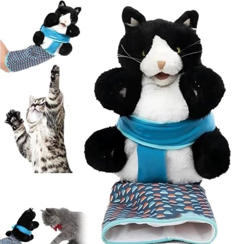 katzenspielzeug, Wrestling Cat Toy Puppet, Cat Puppet Wrestler, Handpuppe Katze Kuscheltier mit Robuster Polsterung, Katzen Plüschpuppe Interaktives Katzenspielzeug, für Hauskatzen & Katzenliebhaber von oyeftp