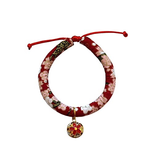 Haustier-Halsband im japanischen Stil, bedruckt mit Blumen, niedliches Kätzchen, Zubehör für Hunde und Katzen, 1 m von oytto