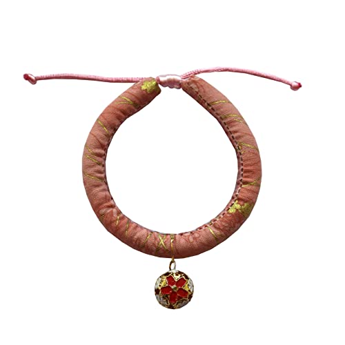 Haustier-Halsband im japanischen Stil, bedruckt mit Blumen, niedliches Kätzchen, Zubehör für Hunde und Katzen (9,L) von oytto