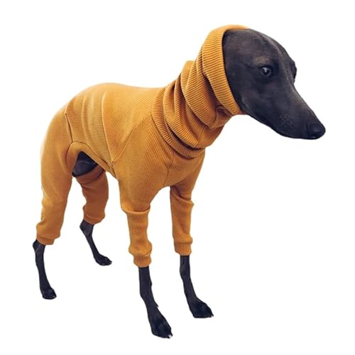 Haustier-Hundepullover, warm, klassischer Fleece-Pullover, warm, für große Hunde (gelb, 4XL) von oytto