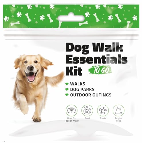 pH Advantage Dog Walk Essentials Kit to Go, tragbares Haustierpflege-Set mit Schüssel, Futter, Leckerlis und Kotbeuteln (5) von pH Advantage