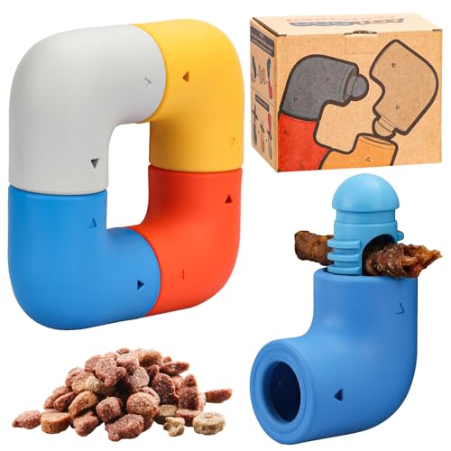 paatata Hunde-Puzzle-Spielzeug, interaktives Kauspielzeug mit Leckerli-Spender und Schnappfach, Langeweile Busters für Welpen und erwachsene Hunde (1, 4 Stück) von paatata