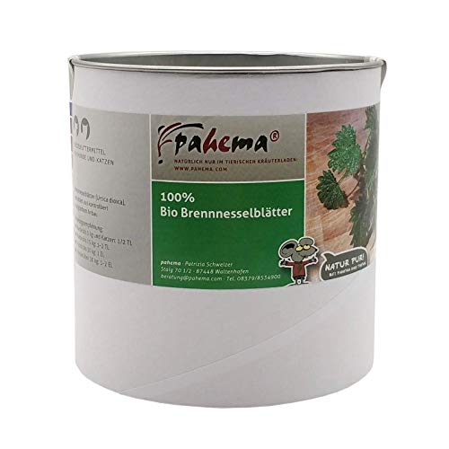 pahema Bio Brennnesselblätter gemahlen - für Nieren und Stoffwechsel - für Hunde & Katzen - 100% Natur (200 g) von pahema