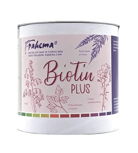 pahema Biotin Plus 200 g - Kräuter + Biotin - für Fell + Krallen - Ergänzungsfuttermittel für Hunde + Katzen von pahema