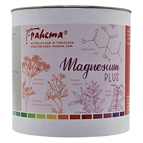 pahema Magnesium Plus 250 g - Kräuter + Magnesium - für Muskel- + Nervenzellen - Ergänzungsfuttermittel für Hunde + Katzen von pahema