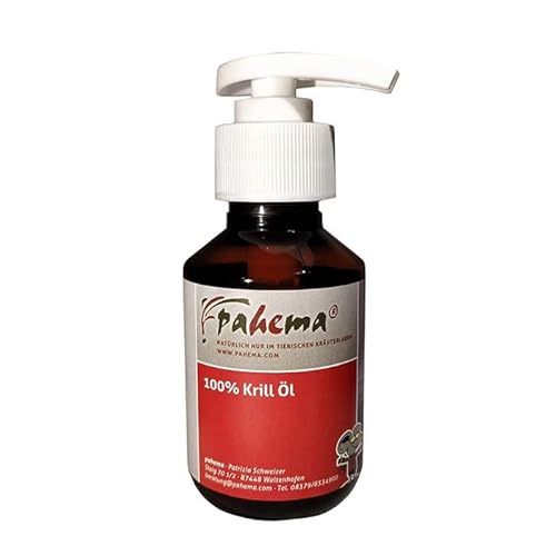 pahema flüssiges Krill ÖL in der Flasche mit Dosierspender - für Hunde & Katzen - 100% Natur (100 ml) von pahema