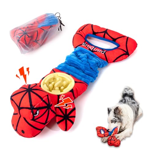 panbius Langlebiges Kauspielzeug für aggressive Kauer, quietschendes Plüschspielzeug mit Knisterpapier, zum Ziehen von Stress und Langeweile, langsames Füttern, Spielzeug für kleine, mittelgroße und panbius Langlebiges Kauspielzeug für aggressive Kauer, quietschendes Plüschspielzeug mit Knisterpapier, zum Ziehen von Stress und Langeweile, langsames Füttern, Spielzeug für kleine, mittelgroße und von panbius