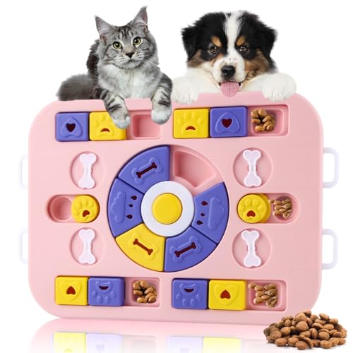 panemy Intelligenzspielzeug Hund, Hundespielzeug Intelligenz, Denkspiele für Welpe, Hunde Beschäftigung Langsam Puzzle Feeder Dispenser, Antischlingnapf, Interaktives Spielzeug für Hunde & Katzen von panemy