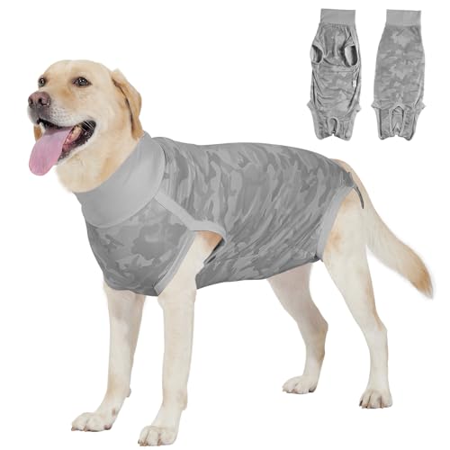 pangdi Hunde-Genesungsanzug, weiblich, Chirurgieanzug, männlicher Neuter-Einteiler für Hunde, Grau, Größe L pangdi Hunde-Genesungsanzug, weiblich, Chirurgieanzug, männlicher Neuter-Einteiler für Hunde, Grau, Größe L von pangdi