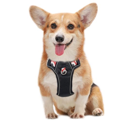 pangdi Hundegeschirr, kein Ziehen, einfaches Gehen mit Griff, emotionale Unterstützung, Service, Hundeweste für kleine, mittelgroße und große Hunde, Schwarz, Größe S pangdi Hundegeschirr, kein Ziehen, einfaches Gehen mit Griff, emotionale Unterstützung, Service, Hundeweste für kleine, mittelgroße und große Hunde, Schwarz, Größe S von pangdi