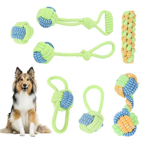 pangutheos 7 Stück Hundespielzeug, Stabiles Haltbares Verdrehtes, Seilspielzeug Zerrspielzeug Hund für Welpen, Kleine Hunde, Mittlere Hunde Interaktives Kauspielzeug 400g pangutheos 7 Stück Hundespielzeug, Stabiles Haltbares Verdrehtes, Seilspielzeug Zerrspielzeug Hund für Welpen, Kleine Hunde, Mittlere Hunde Interaktives Kauspielzeug 400g von pangutheos