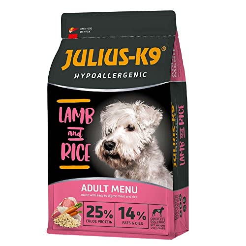 Julius-K9 - Lamb & Rice - Hypoallergenes Hundefutter für ausgewachsene Hunde - Hundeklumpen auf Lamm & Reisbasis - für alle Rassen geeignet - 3kg von panzi pet Fit Active Burstin' out
