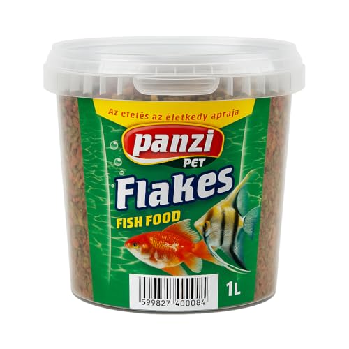 Panzi Pet – Fischfutter für Aquarienfische – Flockenfutter – Wiederverschließbare Verpackung – 1L Panzi Pet – Fischfutter für Aquarienfische – Flockenfutter – Wiederverschließbare Verpackung – 1L von panzi pet Fit Active Burstin' out