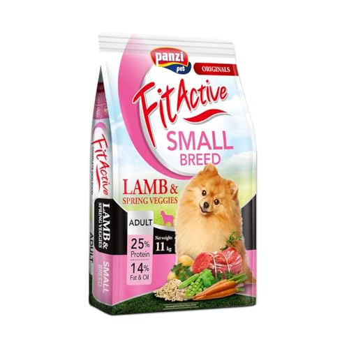 Panzi Pet - Fit Active Hypoallergenic Lamb SMALL – Kleine Kroketten mit Lamm ohne Geflügel – Hypoallergenes Hundefutter für kleine Hunde – 11 kg von panzi pet Fit Active Burstin' out
