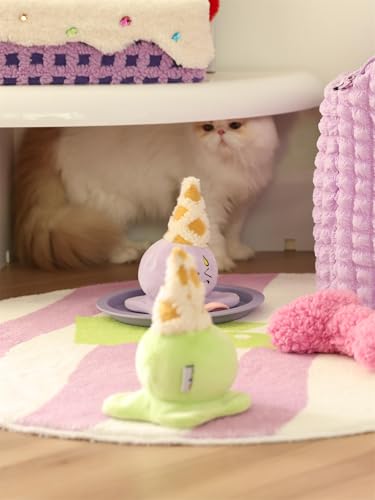 Plüschspielzeug mit Katzenkraut für Hunde Katzen, interaktive Haustierspielzeuge gefüllte Auswahl Plüschtiere, Haustierhunde Katzen Kau- und Kauhilfspeilzeuge zum Zähneknirschen, 2er Pack von papahug