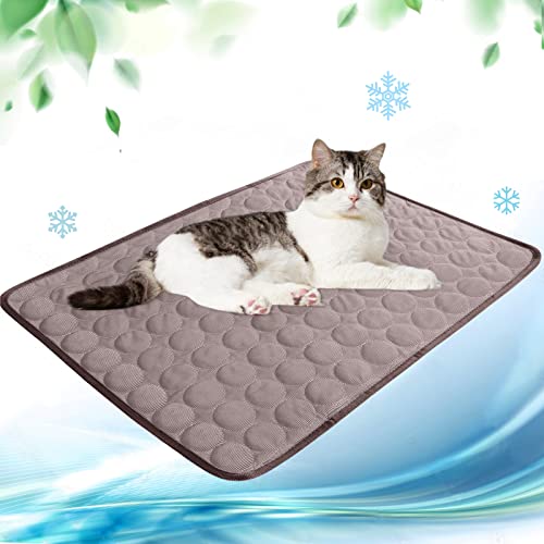 Kühlmatte für Hunde Pet Dog Cooling Mat Selbst Kühlende Hundematte Hunde Kühl Hundedecke Hundematte Sommer wasserdichte rutschfeste hundematte für Zuhause Unterwegs oder im Auto(kaffee,40x30cm) von papasgix