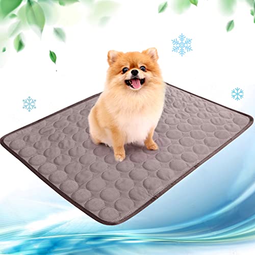 Kühlmatte für Hunde Pet Dog Cooling Mat Selbst Kühlende Hundematte Hunde Kühl Hundedecke Hundematte Sommer wasserdichte rutschfeste hundematte für Zuhause Unterwegs oder im Auto(kaffee,60x50cm) von papasgix