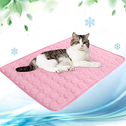 Kühlmatte für Hunde Pet Dog Cooling Mat Selbst Kühlende Hundematte Hunde Kühl Hundedecke Hundematte Sommer wasserdichte rutschfeste hundematte für Zuhause Unterwegs oder im Auto(rosa,40x30cm) von papasgix