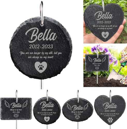 papasgix Personalisiert Tiergrabstein Grabstein Hund Katze Herzform Grabplatte Grabstecker mit Gravur, Individuelles Grabschmuck Wetterfest Herz Grab Gedenkstein mit Namen Datum papasgix Personalisiert Tiergrabstein Grabstein Hund Katze Herzform Grabplatte Grabstecker mit Gravur, Individuelles Grabschmuck Wetterfest Herz Grab Gedenkstein mit Namen Datum von papasgix
