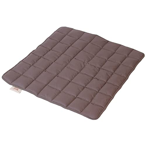 paw & pillow Hundematte für Auto, Indoor & Outdoor - Hundedecke Kratz und Kochfest bis 95° Grad, Größe M - Liegefläche 60x80 cm in Braun Made in Germany von paw & pillow