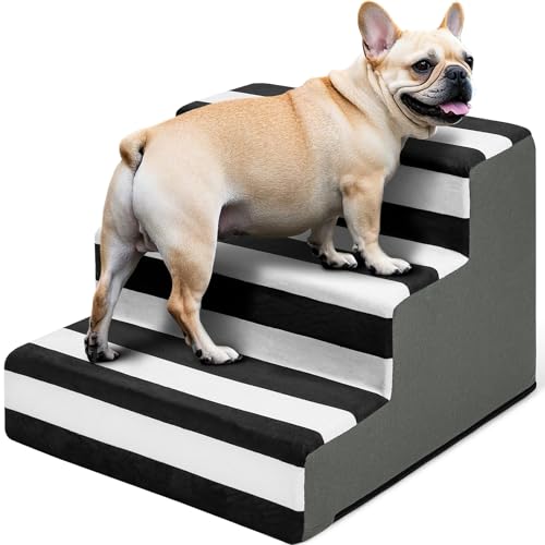Pawk Hundetreppe Haustiertreppe, fürs mit abnehmbarem Bezug, 3 Stufen hochdichtem Schaumstoff für kleine Hunde und Katzen, rutschfeste Hunderampe mit Reißverschlussfunktion, 45 x 45 x 34 cm Pawk Hundetreppe Haustiertreppe, fürs mit abnehmbarem Bezug, 3 Stufen hochdichtem Schaumstoff für kleine Hunde und Katzen, rutschfeste Hunderampe mit Reißverschlussfunktion, 45 x 45 x 34 cm von Pawk