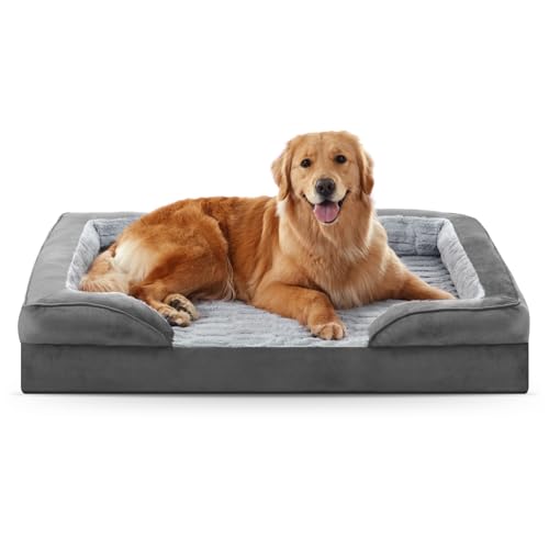 pawk Orthopädisches Hundebett Extra Großes Hunde, Extra Großes waschbares Hundebetten mit Wabenstruktur und abnehmbarem wasserdichte Fütterung Schaumstoff hundebett orthopädisch Grau, 107x81x17 cm pawk Orthopädisches Hundebett Extra Großes Hunde, Extra Großes waschbares Hundebetten mit Wabenstruktur und abnehmbarem wasserdichte Fütterung Schaumstoff hundebett orthopädisch Grau, 107x81x17 cm von pawk