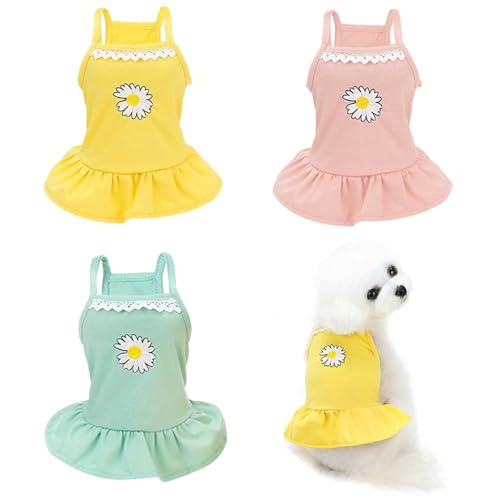 pawstrip 3 Sommerkleider für Welpen, atmungsaktiver Rock aus weicher Baumwolle, Prinzessinnenkleider für Katzen, Kätzchen, charmante Haustierkleidung für kleine und mittelgroße Hunde, Kleidung pawstrip 3 Sommerkleider für Welpen, atmungsaktiver Rock aus weicher Baumwolle, Prinzessinnenkleider für Katzen, Kätzchen, charmante Haustierkleidung für kleine und mittelgroße Hunde, Kleidung von pawstrip