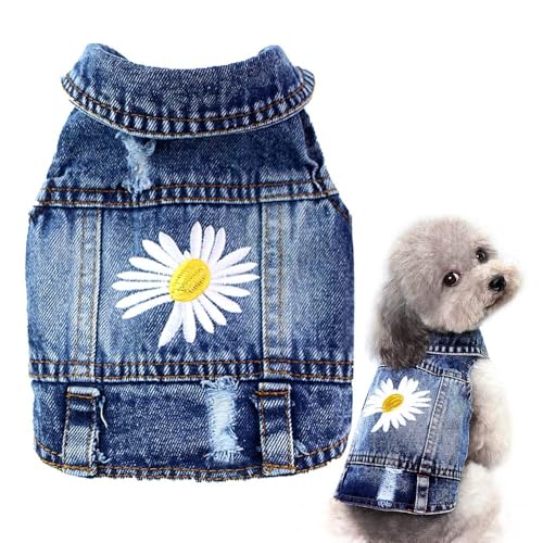 pawstrip Jeansjacke für den Sommer, cooles Jeanskleid, klassisches Gänseblümchen, Kätzchen, Cowboy-Weste, niedliches Haustier-Katzen-Revers-Rock, Outfit, mittelgroße und kleine Hunde pawstrip Jeansjacke für den Sommer, cooles Jeanskleid, klassisches Gänseblümchen, Kätzchen, Cowboy-Weste, niedliches Haustier-Katzen-Revers-Rock, Outfit, mittelgroße und kleine Hunde von pawstrip