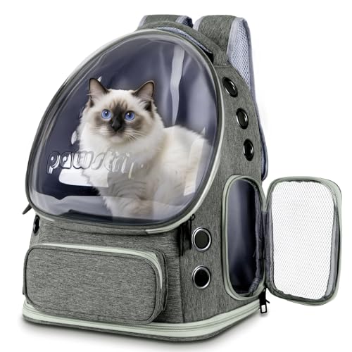 pawstrip Katzenrucksack, transparent, Katzenblasen-Rucksack, atmungsaktiv & faltbar, Hundetragetaschen für kleine Hunde, von Fluggesellschaften zugelassen, Haustier-Reisetasche für Wandern, Camping pawstrip Katzenrucksack, transparent, Katzenblasen-Rucksack, atmungsaktiv & faltbar, Hundetragetaschen für kleine Hunde, von Fluggesellschaften zugelassen, Haustier-Reisetasche für Wandern, Camping von pawstrip