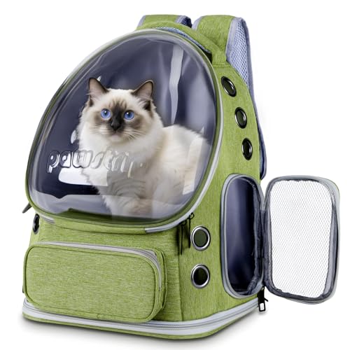 pawstrip Katzenrucksack, transparent, Katzenblasen-Rucksack, atmungsaktiv & faltbar, Hundetragetaschen für kleine Hunde, von Fluggesellschaften zugelassen, Haustier-Reisetasche für Wandern, Camping pawstrip Katzenrucksack, transparent, Katzenblasen-Rucksack, atmungsaktiv & faltbar, Hundetragetaschen für kleine Hunde, von Fluggesellschaften zugelassen, Haustier-Reisetasche für Wandern, Camping von pawstrip