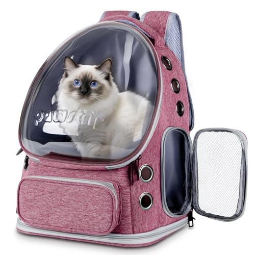 pawstrip Katzenrucksack, transparent, Katzenblasen-Rucksack, atmungsaktiv & faltbar, Hundetragetaschen für kleine Hunde, von Fluggesellschaften zugelassen, Haustier-Reisetasche für Wandern, Camping pawstrip Katzenrucksack, transparent, Katzenblasen-Rucksack, atmungsaktiv & faltbar, Hundetragetaschen für kleine Hunde, von Fluggesellschaften zugelassen, Haustier-Reisetasche für Wandern, Camping von pawstrip