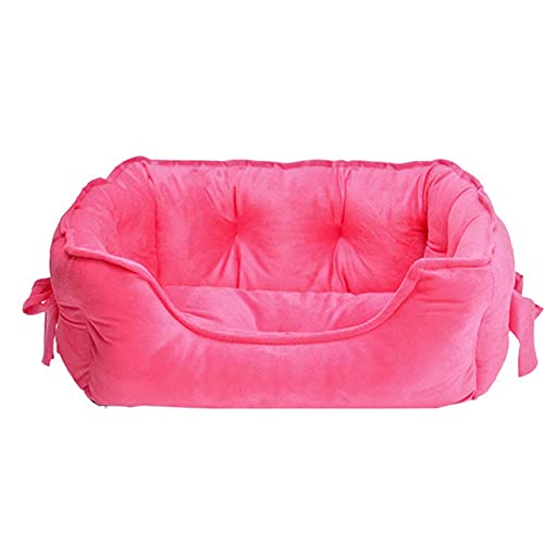 pawstrip Mädchen Hundebett Welpen Sofa Plüsch Warm Couch für Katzen Rosa Klein (M, Fuchsia) von pawstrip