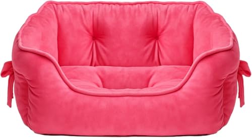 pawstrip Niedliches Prinzessinnen-Hundebett, rosa Welpenbett für kleine Hunde, atmungsaktiv, Katzen-Couch, Schleife, Haustierkissen, bequemes Kätzchennest, Mädchen, Hundesofa, wasserdichte Unterseite pawstrip Niedliches Prinzessinnen-Hundebett, rosa Welpenbett für kleine Hunde, atmungsaktiv, Katzen-Couch, Schleife, Haustierkissen, bequemes Kätzchennest, Mädchen, Hundesofa, wasserdichte Unterseite von pawstrip