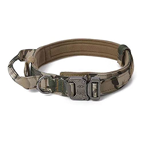 pawstrip Taktisches Hundehalsband Militär Verstellbar Welpenhalsband Nylon Outdoor Training Haustier Halsband für kleine, mittelgroße und große Hunde von pawstrip