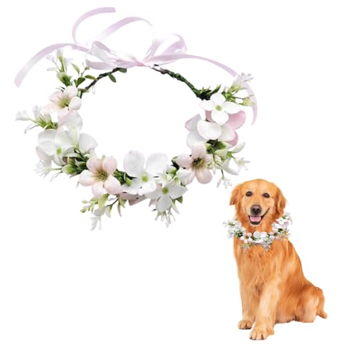 pclapora Hunde Hochzeits Blumenhalsband, Hochzeitshalsband für Hunde, Hochzeitskleidung Blumenkranz Schleife Haustier Blumenring, Corsage Hund Blumen-Krone, für Hund Hochzeit Verlobung Party Outfit pclapora Hunde Hochzeits Blumenhalsband, Hochzeitshalsband für Hunde, Hochzeitskleidung Blumenkranz Schleife Haustier Blumenring, Corsage Hund Blumen-Krone, für Hund Hochzeit Verlobung Party Outfit von pclapora