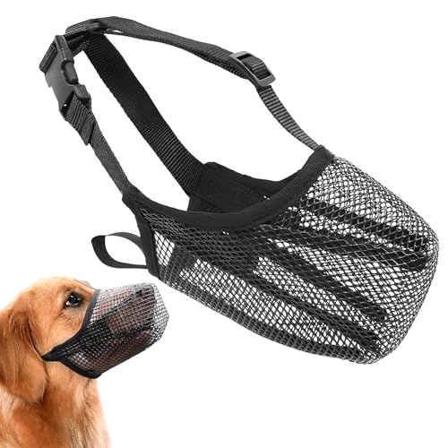 Maulkorb Mittlere Hunde,Giftköderschutz Hund,Maulkorb Für Große Hunde,Maulkorb17*17 * 1.5cm,Mittlerer Hundemaulkorb Mit Schnalle, Maulkorb Für Kleine, Mittelgroße Und Große Hunde (L) von pcsfoe