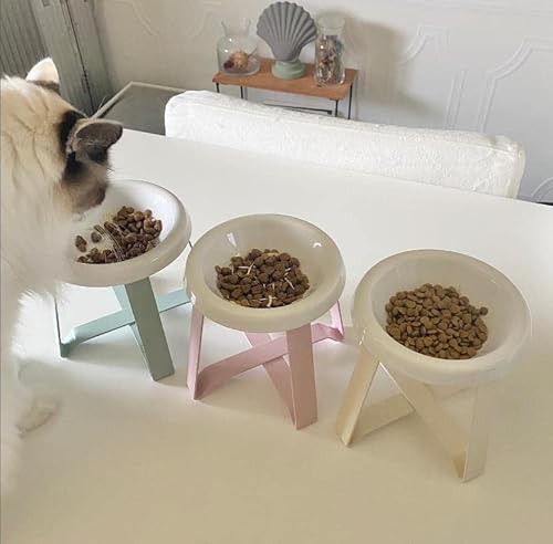 pecolo, Keramik-Katzennapf, kleiner Hundenapf, erhöhter Katzenfutternapf zum Schutz der Wirbelsäule, leicht zu reinigen, ästhetisch, hochwertig und modern von pecolo