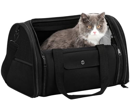 Pecute Hundetasche & Katzentasche bis 6kg - Hochwertige Hundetragetasche - Transporttasche für Katzen - Faltbare Mobile Tragebox für Hunde & Katzen von pecute