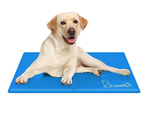 Pecute Kühlmatte für Hunde, langlebiger, Upgrade, Oxford-Stoff + PVC, Dicke 0,4 mm, automatische Kühlmatte für Haustiere von pecute