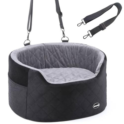 Pecute Hunde Autositz für Kleine/Mittlere Hunde, Pet Booster Autositz mit Sicherheitsgurt,Weichem Kissen 6cm, Abnehmbares Waschbares Hundeautobett mit Taschen, bis zu 13,6kg Pecute Hunde Autositz für Kleine/Mittlere Hunde, Pet Booster Autositz mit Sicherheitsgurt,Weichem Kissen 6cm, Abnehmbares Waschbares Hundeautobett mit Taschen, bis zu 13,6kg von pecute