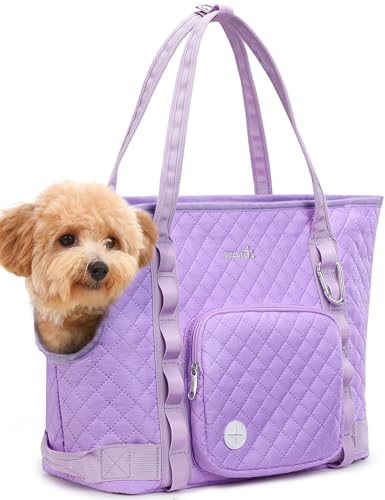 pecute Hundetasche für Kleine Hunde 4kg, Tragetasche Hund Hundetragetasche Leichte, Faltbare Hundetransportbox, Katzen Transporttasche für Unterwegs, Helles Violett pecute Hundetasche für Kleine Hunde 4kg, Tragetasche Hund Hundetragetasche Leichte, Faltbare Hundetransportbox, Katzen Transporttasche für Unterwegs, Helles Violett von pecute