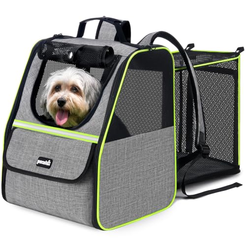 pecute Katzenrucksack Große Katzen bis 8kg, Erweiterbar Faltbar, Hunderucksack mit Anti-offener Reißverschluss, Rucksack Hund mit Netz Fenster Blau, für Hunde Katzen Haustiere, Grau pecute Katzenrucksack Große Katzen bis 8kg, Erweiterbar Faltbar, Hunderucksack mit Anti-offener Reißverschluss, Rucksack Hund mit Netz Fenster Blau, für Hunde Katzen Haustiere, Grau von pecute