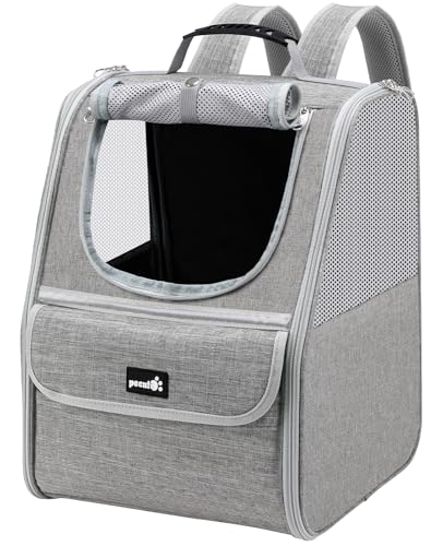 pecute Katzenrucksack Haustier Rucksack mit Netzfenster, Tragbare und Faltbare Katzentasche, Atmungsaktive und Leichte Hundetasche, Multifunktionales Ausgehen Reisen Hellgrau bis 6 kg pecute Katzenrucksack Haustier Rucksack mit Netzfenster, Tragbare und Faltbare Katzentasche, Atmungsaktive und Leichte Hundetasche, Multifunktionales Ausgehen Reisen Hellgrau bis 6 kg von pecute