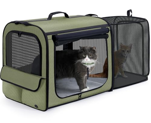 pecute Erweiterbar Katzentasche Transporttasche Stabiler Halt Haustier Tragetasche, Transportbox Katze Leicht, Faltbar Katzen Tasche für Katzen und kleine Hunde, ideal für Reisen, Dunkelgrau pecute Erweiterbar Katzentasche Transporttasche Stabiler Halt Haustier Tragetasche, Transportbox Katze Leicht, Faltbar Katzen Tasche für Katzen und kleine Hunde, ideal für Reisen, Dunkelgrau von pecute