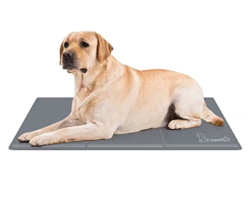 Pecute Kühlmatte für Hunde | L 90 x 50 cm, Kühlmatte für Hunde | bleibt länger kalt, Frischematte für Hunde und Katzen | langlebiger – Kratzfest von pecute