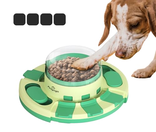 Pegogo Feilenspielzeug mit 4 rutschfesten Pads, Leckerli-Puzzle, langsames Füttern, Hundespielzeug von pedgogo
