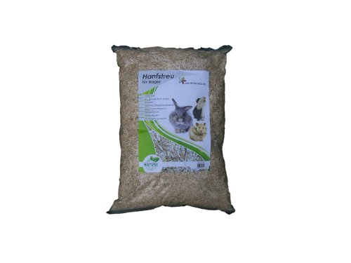 pemmiproducts Hanfeinstreu 45 Liter (EUR 0,26/Liter), Einstreu aus 100% Hanf als Käfig Bodenbedeckung für Kaninchen, Meerschweinchen, Hamster, Degus, Ratten und andere Nagetiere von pemmiproducts