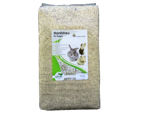 Hanfeinstreu 90 Liter (EUR 0,21/Liter), Einstreu aus 100% Hanf als Käfig Bodenbedeckung für Kaninchen, Meerschweinchen, Hamster, Degus, Ratten und andere Nagetiere von pemmiproducts