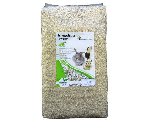 pemmiproducts Hanfeinstreu 90 Liter (EUR 0,21/Liter), Einstreu aus 100% Hanf als Käfig Bodenbedeckung für Kaninchen, Meerschweinchen, Hamster, Degus, Ratten und andere Nagetiere von pemmiproducts