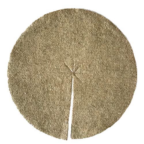 Mulchscheiben aus 100% Hanf, 5er Pack, Durchmesser: 80 cm, 5 mm dick (EUR 7,00 je Stück), Pflanzenschutzmatte, Unkrautschutzmatte, Winterschutzmatte, 100% biologisch abbaubar, umweltfreundlich von pemmiproducts